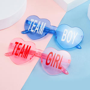 Equipo niño equipo niña gafas bebé género <span class=keywords><strong>revelar</strong></span> fiesta decoración suministros azul y rosa gafas de sol foto Props invitados regalo favores - Product Image 5