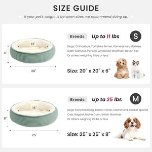 <span class=keywords><strong>Coussin</strong></span>-lit pour <span class=keywords><strong>chat</strong></span> et chien Love's Cabin Donut 20 pouces, fond antidérapant et résistant à l'eau, super doux, durable, lavable, lit de luxe vert pomme - Product Image 3