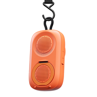 Speaker Magnetik yang Dapat Dipakai IPX6 Tahan Debu Tahan Air Speaker Stereo Luar Ruangan 6W Unit Audio Ganda dengan Penyangga Ponsel Terintegrasi