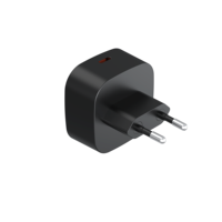 Cargador con Enchufe UK de 20W, Mini Adaptador de Corriente, Cargador USB Tipo-C y Tipo-A PD 3.0 de Carga Rápida para Teléfono Móvil y Auriculares