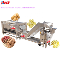 Commerciële Wortel Wassen Peeling Snijmachine Voor Groente-en Verwerking Lijn