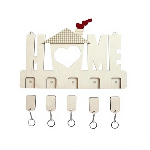 HOME Rectangle Letter Style <b>Wall</b> Mounted Metal <b>Key</b> <b>Holder</b> Organizer Rack with 10 Hooks for Entryway Kitchen Hallway - Product Image 1
