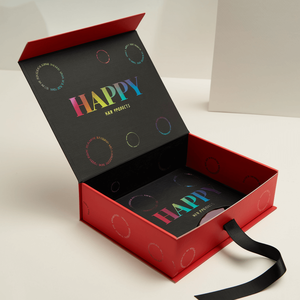 Caja de Regalo de Cartón Rígido Magnética con Logotipo Personalizado para Regalos de Cumpleaños, Caja de Embalaje Reciclable con Cinta - Product Image 1