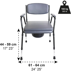 <b>Padded</b> Commode <b>Chair</b> with Portable Toilet (2 in 1), Toilet <b>Chair</b> for Seniors, Commode <b>Chair</b>, Toilet Lift <b>Chair</b> for the Elderly - Product Image 6
