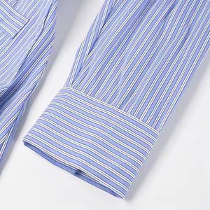 เดรสแขนยาวคุณภาพสูงสำหรับฤดูร้อน ติดกระดุมด้านหน้า ปกคอเสื้อพับได้ ขายส่ง เดรสลำลองผ้าฝ้ายหรูหราสำหรับงานพรอมสำหรับผู้หญิง - Product Image 5