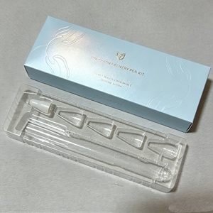 Caja de Embalaje de Papel Reciclable para Bolígrafos Desechables con Logotipo Holográfico Personalizado, Bandeja de Plástico para 5 Bolígrafos - Product Image 3
