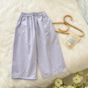 Girls Pants Summer Lightweight Solid Color Casual Harem Mosquito Repellent Cotton Woven Children's Pants - Product Image 3
