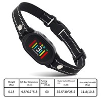 Automatisches Anti-Bell-Halsband 3 Modi Ton Vibration Statisch IPX7 Wasserdicht LCD-Display Wiederaufladbares Hunde-Bellhalsband