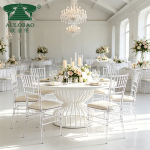 Alquiler de eventos Silla de resina plástica de princesa de cristal transparente usada Silla de comedor de restaurante - Product Image 4