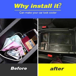 Vtear pour <span class=keywords><strong>Ford</strong></span> Focus 3 voiture accoudoir boîte conteneur support voiture-style insérer plateau clins accessoires de protection décoration Auto - Product Image 3