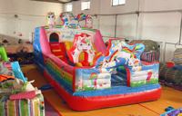 Château gonflable combiné avec toboggan Little Pony de haute qualité et durable, en PVC épais et résistant