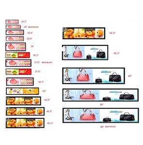 Indoor Supermarket Goods Stretched Bar LCD Advertising <strong>Shelf</strong> <strong>Display</strong> Screen - Product Image 1