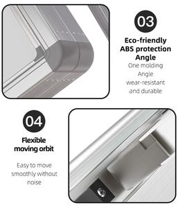 <span class=keywords><strong>Tableau</strong></span> blanc coulissant horizontal à double rail, <span class=keywords><strong>tableau</strong></span> noir à roulettes mural coulissant - Product Image 4