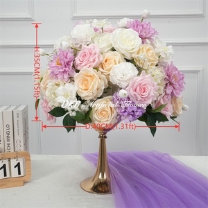 DKB Factory Customized Leading Supplier Realistic Silk Roses Artificial Hydrangea Peony Flower Balls Wedding Centerpiece Decor - Product Image 2