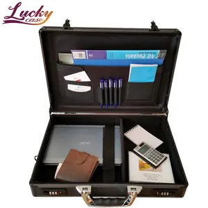 Sert alüminyum evrak çantası şifreli kilitler için Ideal esnaf Laptop yastıklı evrak çantası ataşesi