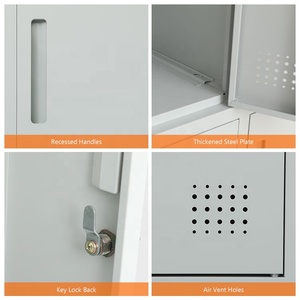 Meuble de rangement avec serrure à clé, armoire métallique à 12 portes, casier en acier pour salle de sport, bureau, hôpital, piscine, supermarché - Product Image 4