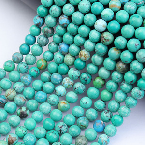 <span class=keywords><strong>Perles</strong></span> de Pierres Précieuses <span class=keywords><strong>en</strong></span> <span class=keywords><strong>Turquoise</strong></span> <span class=keywords><strong>Véritable</strong></span> Naturelle du Hubei de Haute Qualité, 6 mm pour la Fabrication de Bijoux DIY, 38 cm - Product Image 2