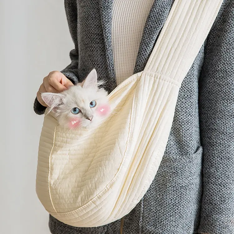 Ademende Puppy Reistas Rugzak Handsfree Pet Dog Sling Carrier Bag Voor Small Medium Honden Katten