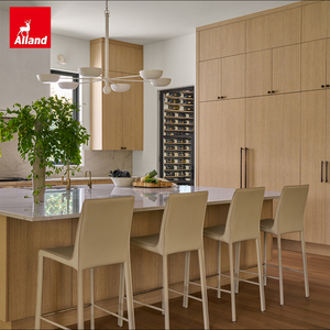 Armoire de cuisine Alland Rift en chêne blanc scié sur mesure, porte à panneau plat, style moderne, chêne <span class=keywords><strong>clair</strong></span> moyen, en bois <span class=keywords><strong>clair</strong></span> - Product Image 2