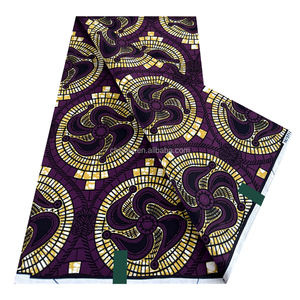 Superbe Tissu Imprimé Wax Holland Ankara 6 Yards, Coton Africain Motif Néerlandais, <span class=keywords><strong>Pagne</strong></span> Africain Idéal pour la Couture et les Loisirs Créatifs - Product Image 5
