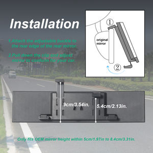 Espejo retrovisor interior multifunción ajustable para coche, vista de campo ampliado, espejo para bebé, nuevo espejo retrovisor de extensión <span class=keywords><strong>ABS</strong></span> - Product Image 6