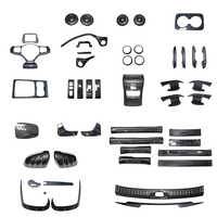 Kit complet de garnitures intérieures en ABS aspect fibre de carbone Custom Autosix, installation facile, compatible avec BYD Atto 3 Yuan Plus 2022-
