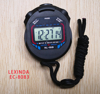 Stopwatch Digital Klasik Tahan Air untuk Kompetisi Olahraga, Kronograf LCD Genggam Sederhana Khusus Sekolah EMAF