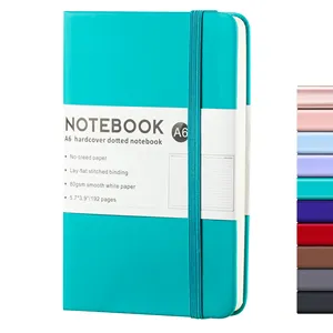 Caderno diário personalizado A5 com faixa elástica PU para impressão de logotipo de marca caderno de couro PU