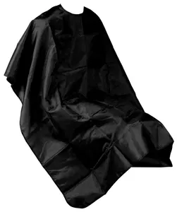 Customized cape for salon hair dressing black color see-through cape barber