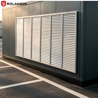 Volets extérieurs horizontaux en aluminium Rolansini, nouveau style, couleur blanche, sur mesure, isolation thermique, conformes à la norme AS2047
