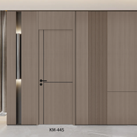 Vente directe d'usine, portes en plastique bois WPC imperméables au design moderne pour appartement, chambre, villa