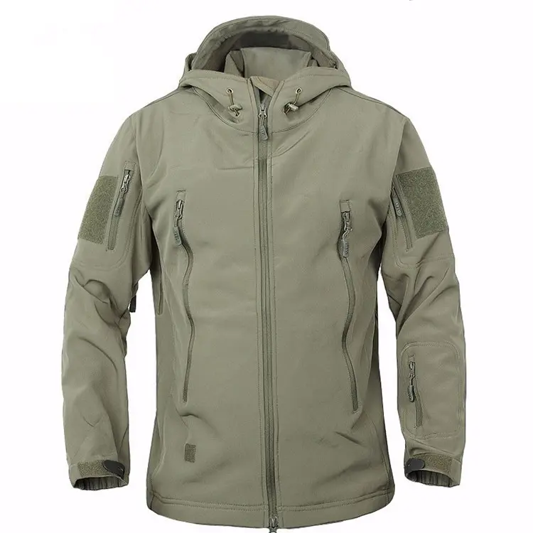 Wholesale Outdoor Waterproof Hiking Jacket For Men Customized Softshell Jacket Wind Rain Windbreaker Hoody Jacket Casual Coat