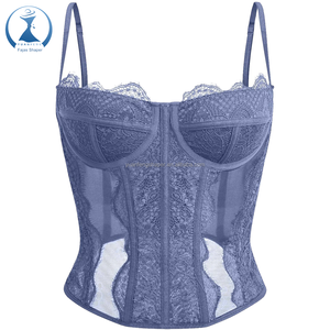 YUANFENG trendy all'ingrosso Top de <span class=keywords><strong>corse</strong></span> de encaje floreale bustier donna in pizzo corsetto sexy trendy corsetto di lingerie - Product Image 3