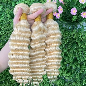 Prezzo all'ingrosso, Offerta imperdibile: Fasci di capelli vergini 613 Bioned, Onda Profonda, Cuticole Allineate, Trame di capelli umani vergini grezzi - Product Image 3