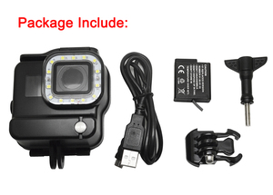 Boîtier étanche personnalisable en usine pour utilisation sous-marine jusqu'à 30 m, avec lumière LED de plongée intégrée pour caméra d'action <span class=keywords><strong>GoPro</strong></span> <span class=keywords><strong>Hero</strong></span> 7/6/<span class=keywords><strong>5</strong></span> - Product Image 6