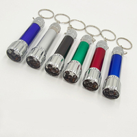 Lampe torche d'urgence portable en alliage d'aluminium pour le camping en plein air, mini lampe torche LED avec porte-clés et mousqueton