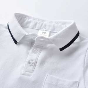 Camiseta <span class=keywords><strong>Polo</strong></span> de Manga Corta para Niños, Estilo Escolar, Color Blanco Marino, Verano <span class=keywords><strong>2022</strong></span>, Algodón Cómodo - Product Image 2