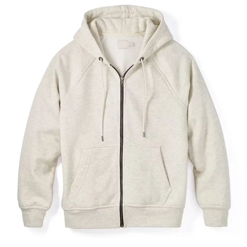 Erkekler için tam Zip Hoodie organik pamuk erkek hoodies özel fermuar sweatshirt kapşonlu sürdürülebilir erkek giysileri ile