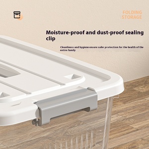 Caja de Almacenamiento de Plástico Transparente Extra Grande al por Mayor, Acabado de PP Moldeado por Inyección para Ropa del Hogar - Product Image 3