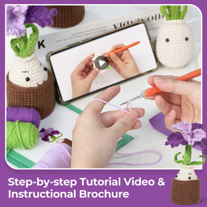 Kit de <span class=keywords><strong>crochet</strong></span> Diy décoration de beaux animaux avec <span class=keywords><strong>livre</strong></span> d'instruction et vidéo - Product Image 4