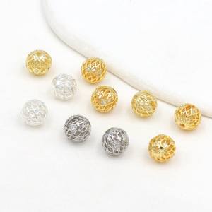 ลูกปัดกลวงทรงกลมขนาด 10 มม. สีทอง 18K ทนทานต่อการเปลี่ยนสี สำหรับทำสร้อยข้อมือ สร้อยคอ เครื่องประดับ DIY - Product Image 2