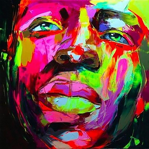 100% peint à la main <span class=keywords><strong>peinture</strong></span> à l'<span class=keywords><strong>huile</strong></span> visage Portrait abstrait toile <span class=keywords><strong>peinture</strong></span> à l'<span class=keywords><strong>huile</strong></span> Art photos - Product Image 4