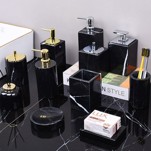 Ensembles d'accessoires de décoration de salle de bain : porte-brosse à dents, gobelet à brosse à dents, distributeur de savon, ensemble d'accessoires de salle de bain - Product Image 2