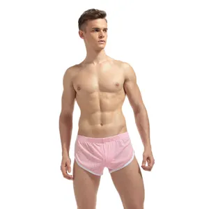 Индивидуальные шорты для тренажерного зала и бега, быстросохнущие пляжные шорты из полиэстера, мужские сексуальные шорты для фитнеса и эстетики