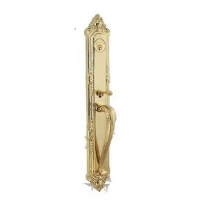 Serrure de porte intérieure de luxe en cuivre massif pour chambre de villa, design unique, pour porte en bois à ouverture plate, avec poignée - Product Image 4