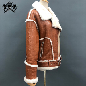 Giacca di <span class=keywords><strong>pelle</strong></span> di pecora da donna alla moda invernale cappotto da donna <span class=keywords><strong>in</strong></span> <span class=keywords><strong>vera</strong></span> <span class=keywords><strong>pelle</strong></span> pelliccia di agnello per donna - Product Image 3