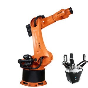 Robot industriel 6 axes KR500R2830-2 pour palettisation automatique, manutention de boîtes sur rail linéaire, composants PLC essentiels, état neuf - Product Image 4