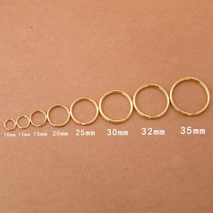 Porte-clés rond en laiton massif, résistant à l'usure, <span class=keywords><strong>CoMade</strong></span>, idéal pour le bricolage - Product Image 6