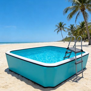 Grande <span class=keywords><strong>piscine</strong></span> gonflable hors sol en drop stitch, portable pour l'extérieur et la maison - Product Image 5