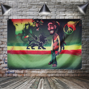 Bandera Decorativa Personalizada de <span class=keywords><strong>Reggae</strong></span>, Música Rock Jamaica, Decoración para el Hogar, Arte de Pared para Exteriores, 4 Ojales en las Esquinas, 3x5 Pies - Product Image 3